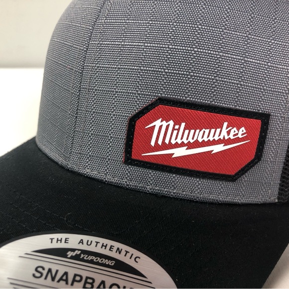 Milwaukee Tools Authentic SnapBack Mesh Cap Baseball Trucker Hat Gridiron NWT - Picture 6 of 8